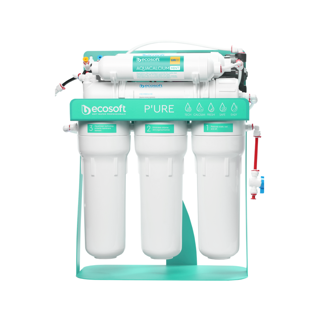 Ecosoft PURE AquaCalcium Mint RO-filter met pomp vooraanzicht