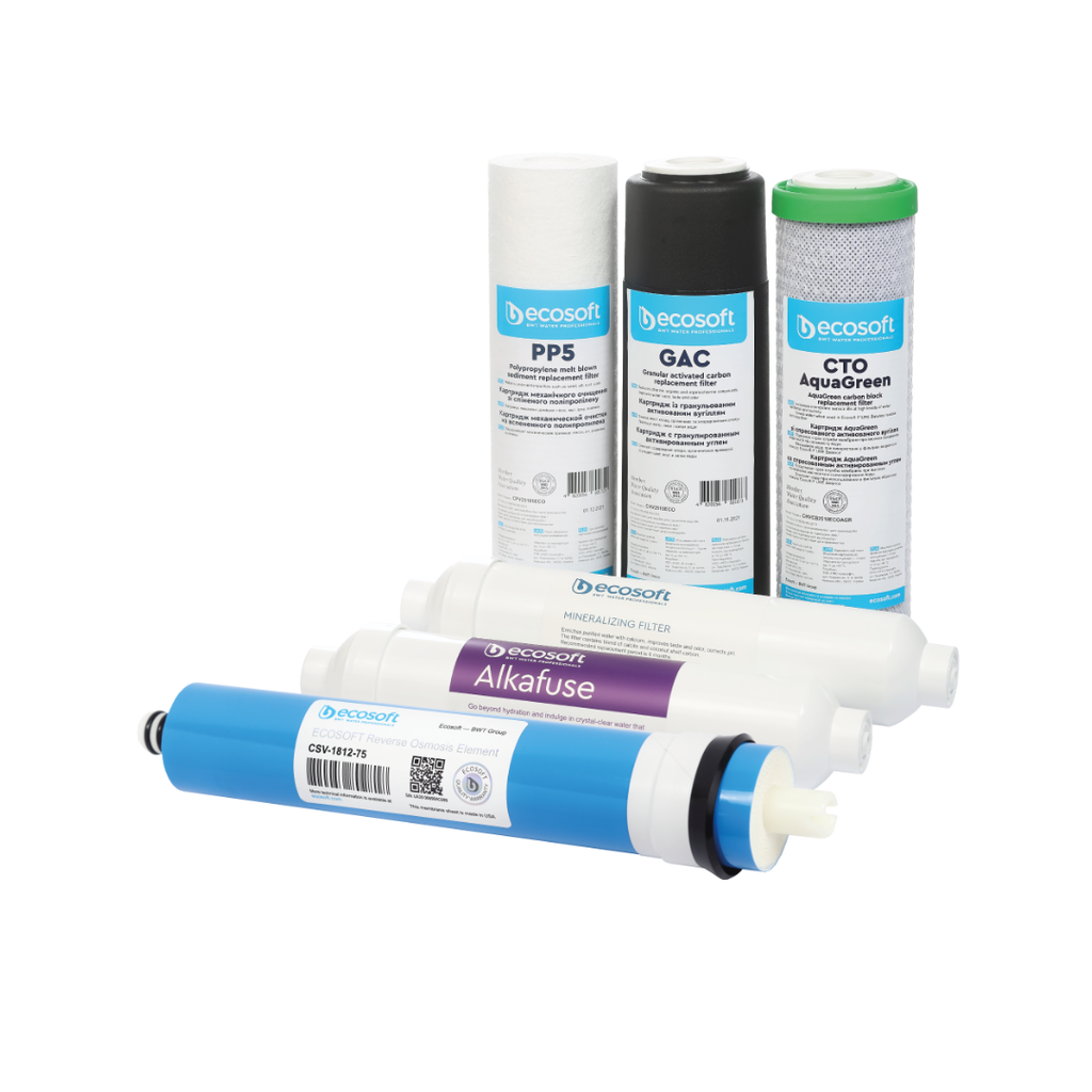 Ecosoft PURE Alkafuse vervangingsfilters 12 maanden