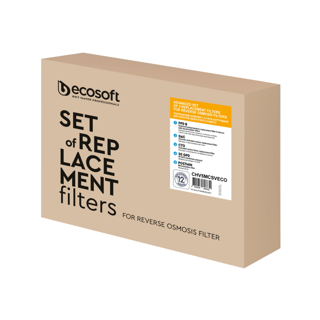 Ecosoft Pure Standard 12 maanden filterset