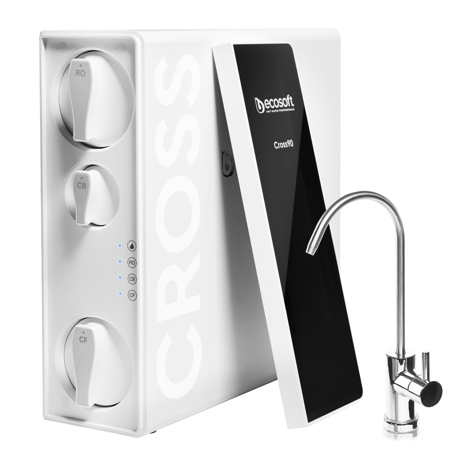 Ecosoft CROSS90 RO-filter met directe doorstroming met kraan