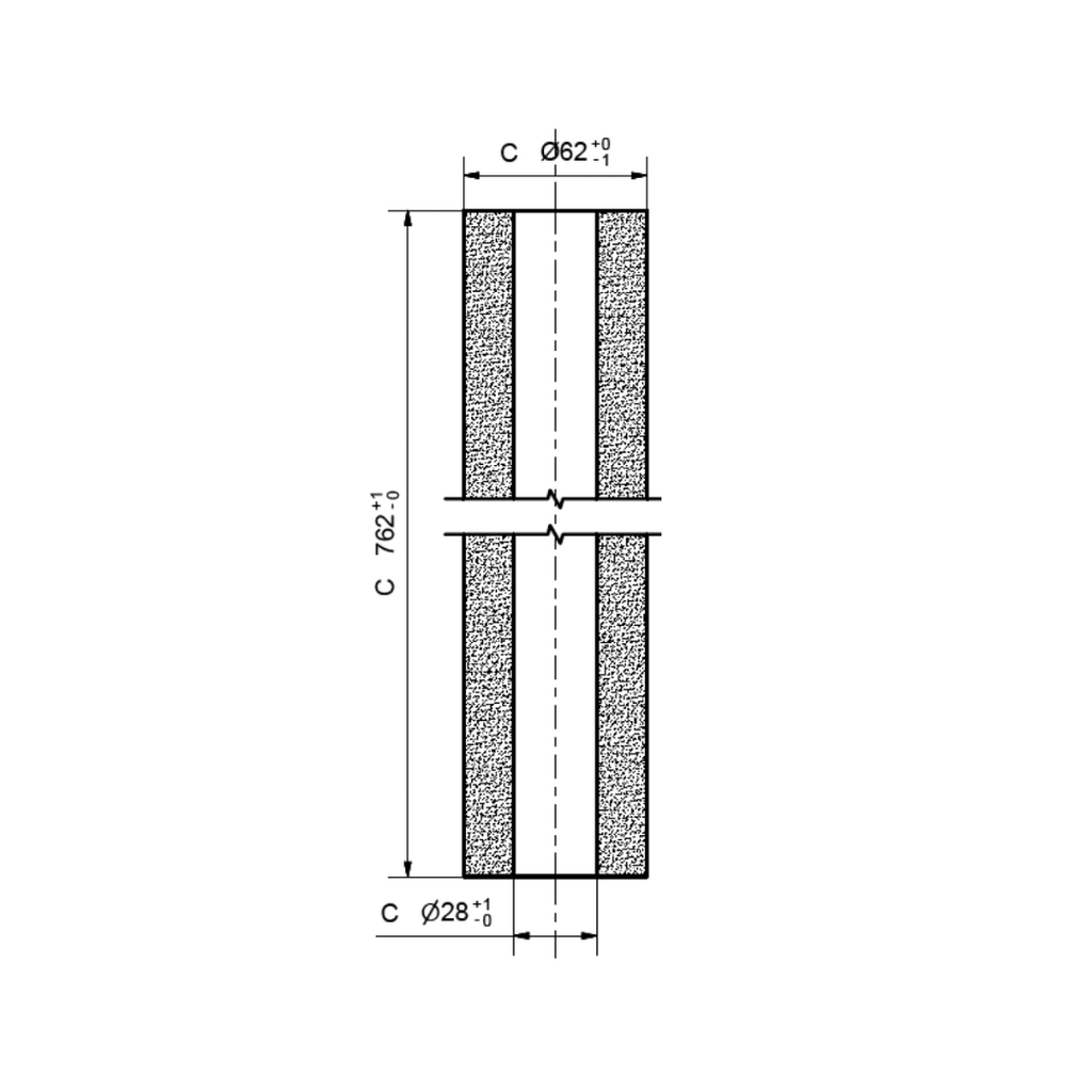 Polypropyleen sedimentfilter 30_ afmetingen