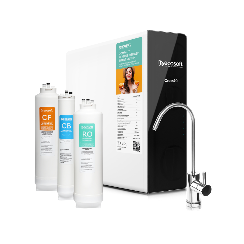 Ecosoft CROSS90 RO-filter met directe doorstroming | AQMOS